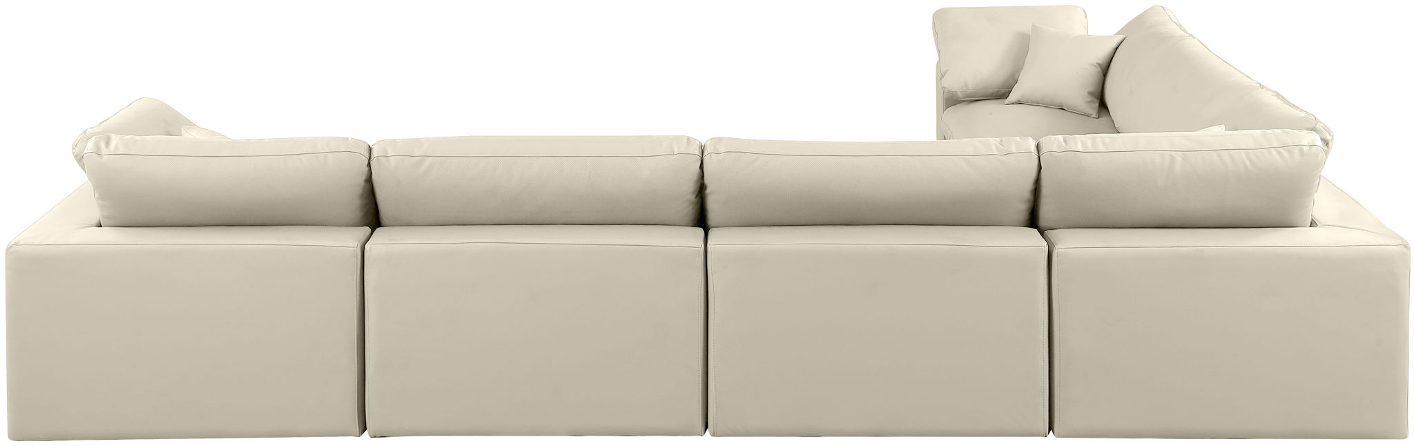 Comfy - 6 Piece Faux Leather Modular Corner Sectional