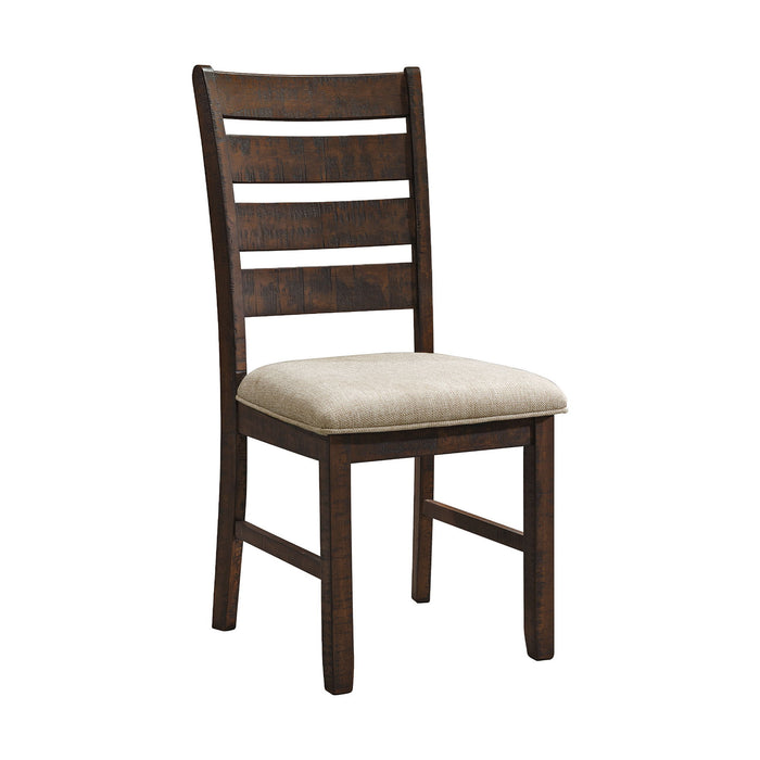 Jax - Ladder Back Side Chair (Set of 2) - Smokey Walnut - Stylish Home Furniture