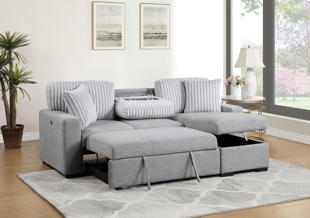 U390 - Sofa Chaise Sectional - Gray