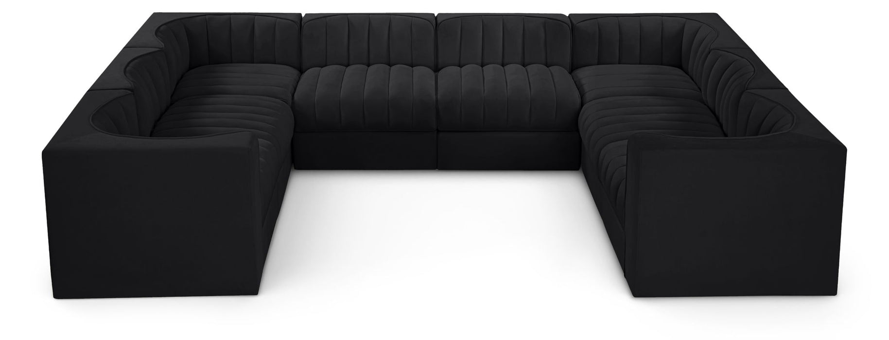 Rummi - Velvet Performance Fabric Upholstered Modular Sectional - Stylish Home Furniture