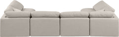 Indulge - Linen 6 Piece Modular U-Shaped Sectional - Stylish Home Furniture