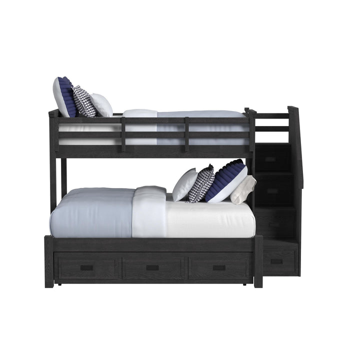 Hampton Kids - Bunk With Staircase And Trundle - Stylish Home Furniture