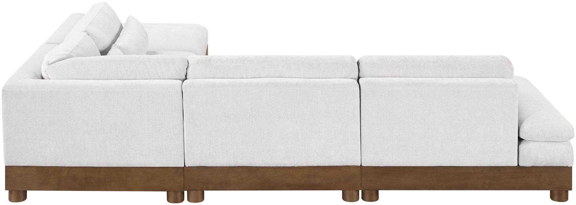 Turin - Chenille Fabric Upholstered Modular Sectional - Cream - Stylish Home Furniture
