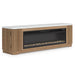 Camdill - 80" TV Stand With Electric Fireplace - Light Brown - Stylish Home Furniture
