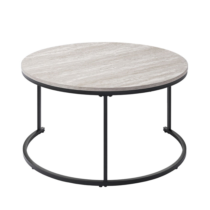 Forma - 4 Piece Occasional Set (1 Coffee, 1 Large End Table & 1 Stool, 1 Small End Table) - Black / White / Gray - Stylish Home Furniture