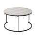 Forma - 4 Piece Occasional Set (1 Coffee, 1 Large End Table & 1 Stool, 1 Small End Table) - Black / White / Gray - Stylish Home Furniture