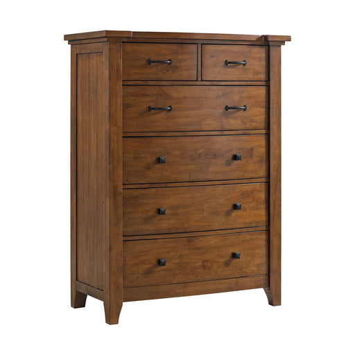 Gage - 6-Drawer Chest - Chestnut - Stylish Home Furniture