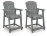 Sanctuary Beach - Barstool (Set of 2) - Dark Gray - Stylish Home Furniture