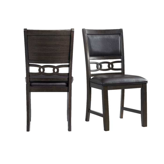 Amherst - Standard Height Faux Leather Side Chair (Set of 2) - Walnut - Stylish Home Furniture