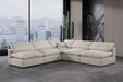 Comfy - 5 Piece Linen Modular Corner Armless Sectional - Stylish Home Furniture