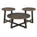 Industrial - 3 Piece Occasional Table Set - Brown - Stylish Home Furniture
