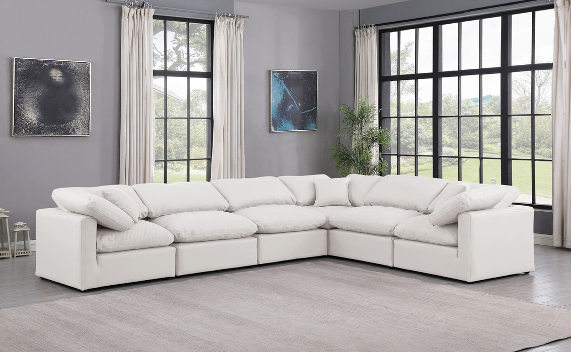 Indulge - Faux Leather 6 Piece Modular Corner Sectional