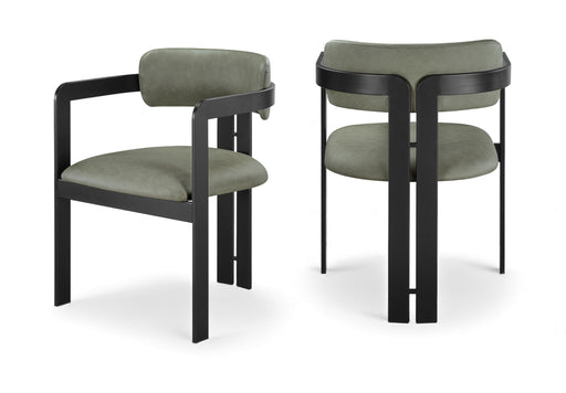 Aurum - Vegan Leather Upholstered Dining Chair With Graphite Black Base (Set of 2)