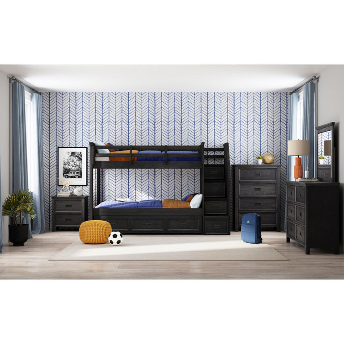 Hampton Kids - Bunk With Staircase And Trundle - Stylish Home Furniture