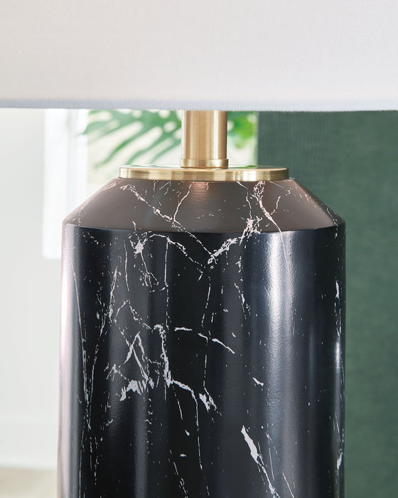 Hanzila - Poly Table Lamp - Black / Gold Finish - Stylish Home Furniture