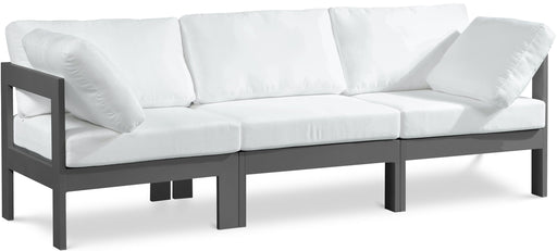 Nizuc - Outdoor Patio 3 Seat Modular Sofa With Gray Frame