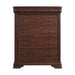 Phillipe - 5-Drawer Chest - Cherry - Stylish Home Furniture