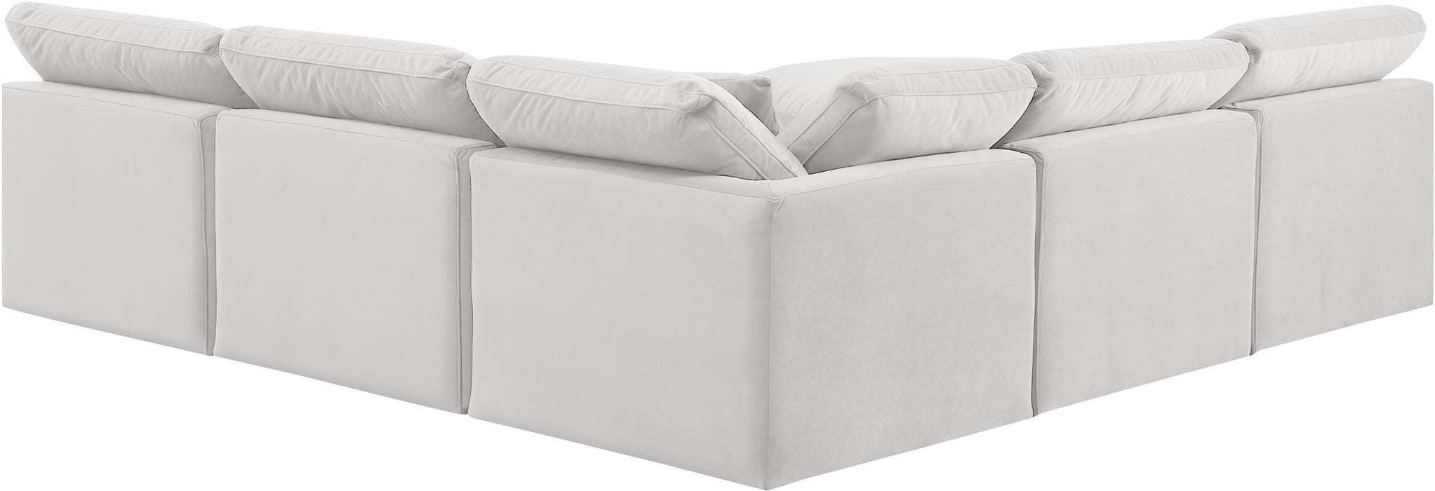 Indulge - Velvet 5 Piece Modular Corner Armless Sectional