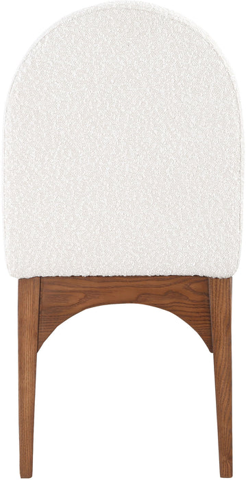 Waldorf - Boucle Dining Side Chair With Brown Legs