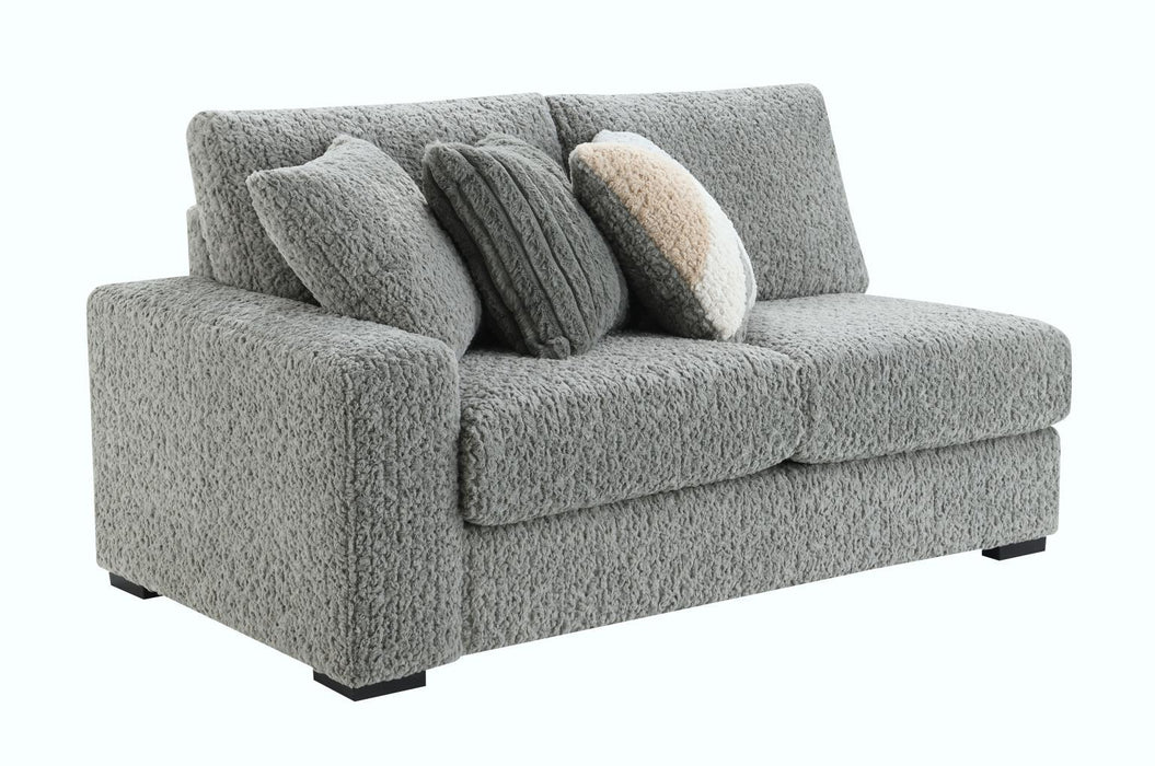 U282 - 6 Piece Setional With Right Chaise (1 LAF + 1 Wedge + 2 Armless Chair + 1 Console + 1 RAF Chaise) - Gray