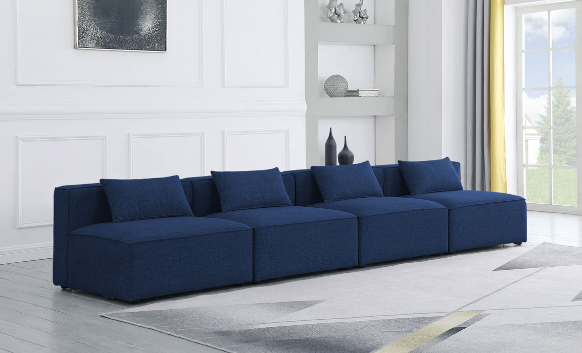 Cube - Linen Modular 4 Seat Armless Sofa - Stylish Home Furniture