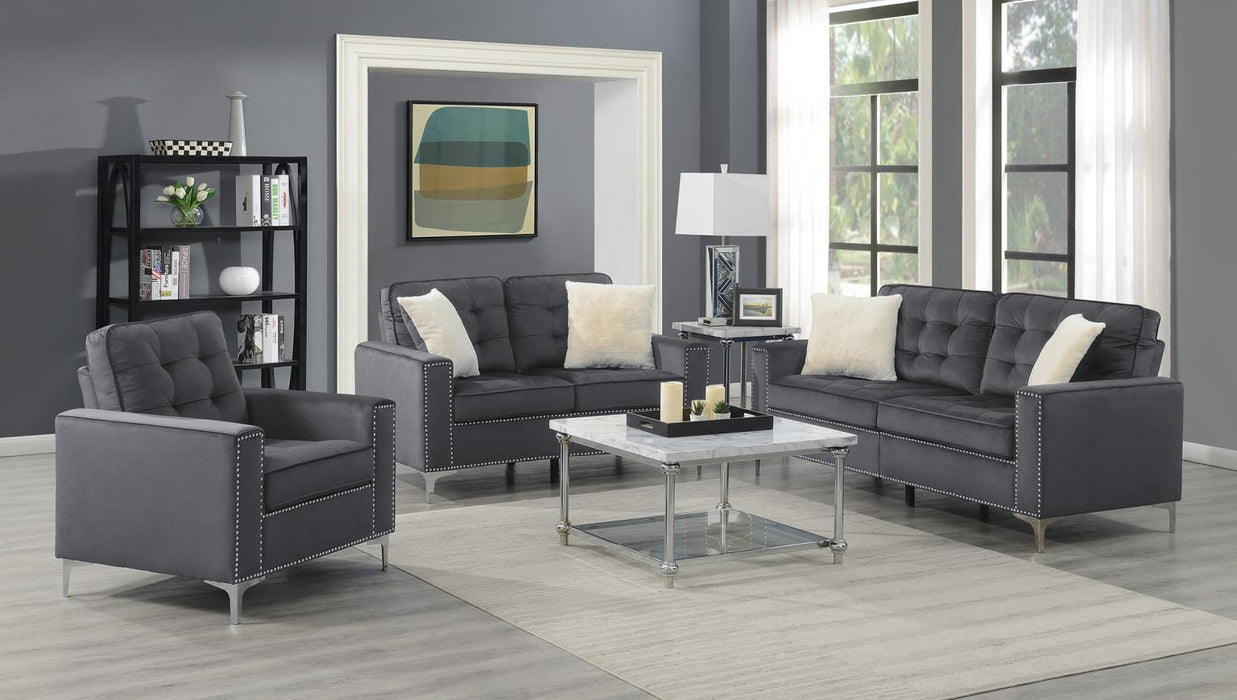 U433 - Velvet Sofa - Dark Gray