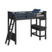 Hampton Kids - Loft Bed With Ladder And Desk With Speaker - Stylish Home Furniture