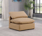 Indulge - Faux Leather Armless Chair - Tan - Stylish Home Furniture