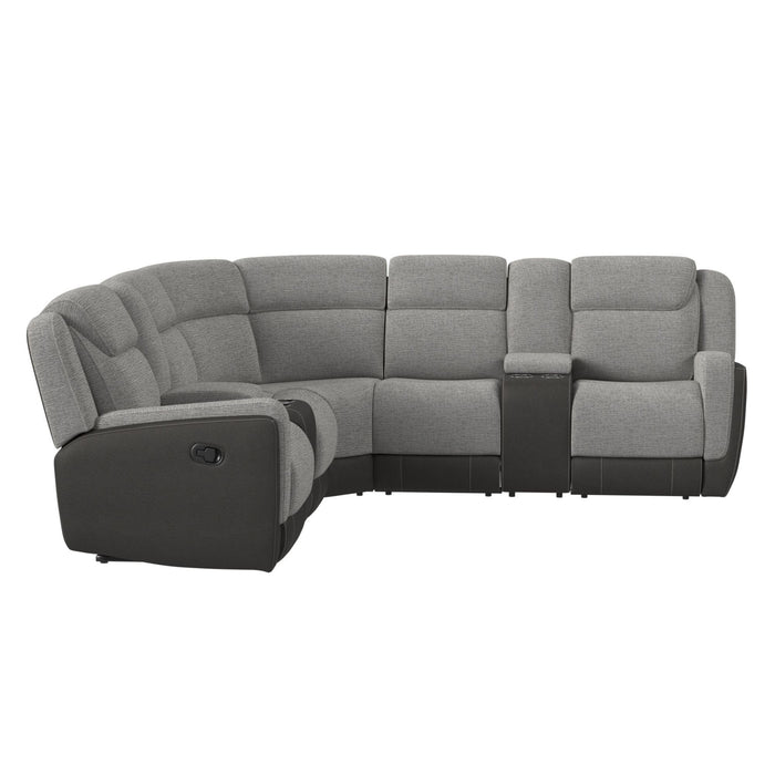 Hornet - 3 Piece Sectional Set With Console And 2 Recliners - Stylish Home Furniture