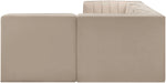 Rummi - Velvet Performance Fabric Upholstered 4 Piece Modular Sectional - Stylish Home Furniture