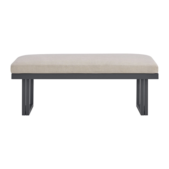 Playa - Dining Bench - Dark Gray / Beige - Stylish Home Furniture