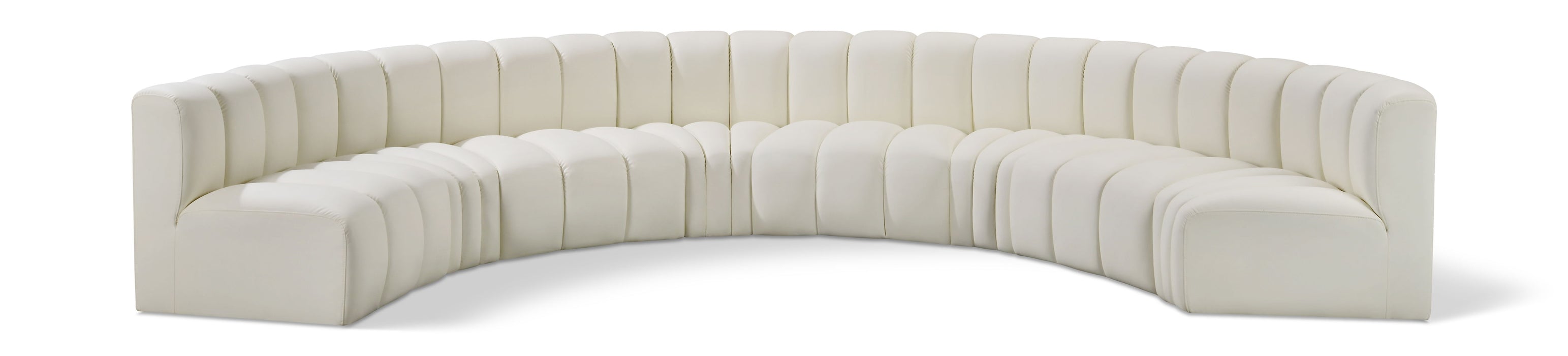 Arc - Faux Leather 8 Piece U-Shaped Modular Sofa
