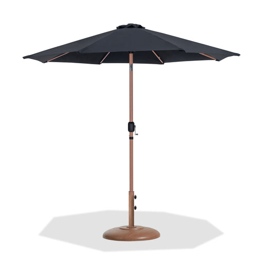 Fiji - Aluminum Patio Umbrella With Round Teak Base