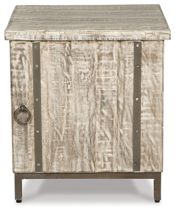 Laddford - Accent Cabinet - Shelf - Whitewash - Stylish Home Furniture