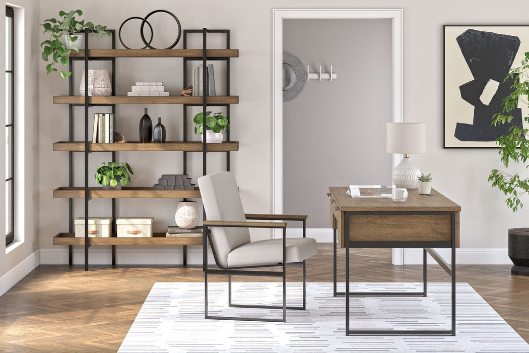 Montia - Home Office Desk, Desk Chair, Bookcase - Light Brown - Stylish Home Furniture