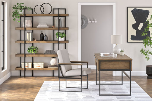 Montia - Home Office Desk, Desk Chair, Bookcase - Light Brown - Stylish Home Furniture