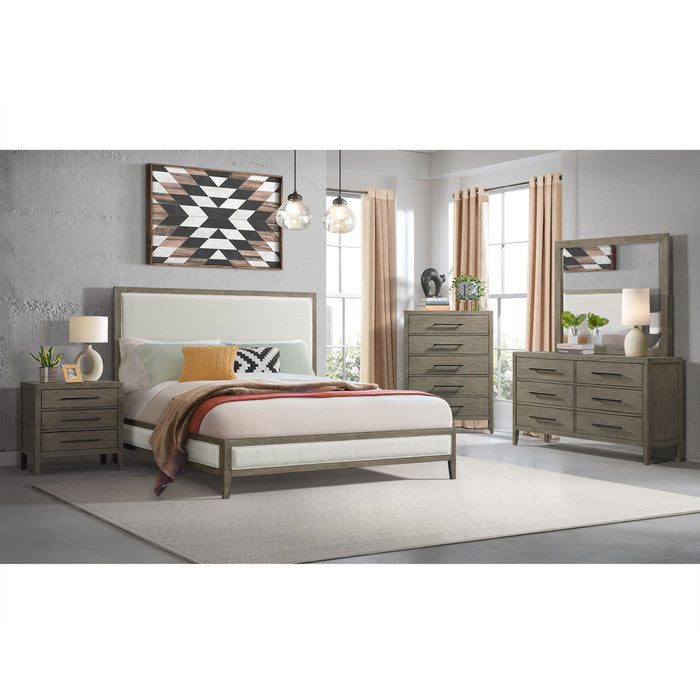 Versailles Contemporary - Fabric Panel Bed With Low Footboard