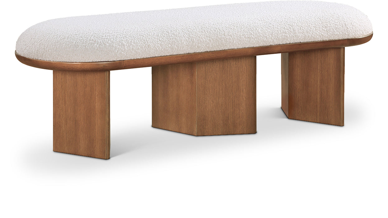 Wilshire - Bench With Brown Base - Cream
