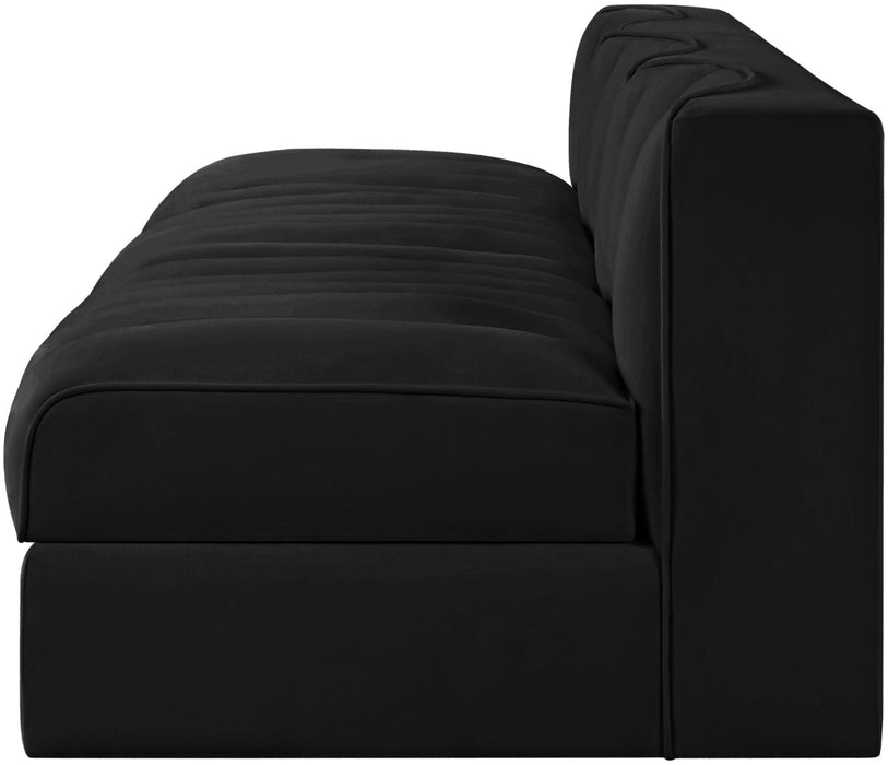 Rummi - Velvet Performance Fabric Upholstered 3 Piece Modular Armless Sofa - Stylish Home Furniture