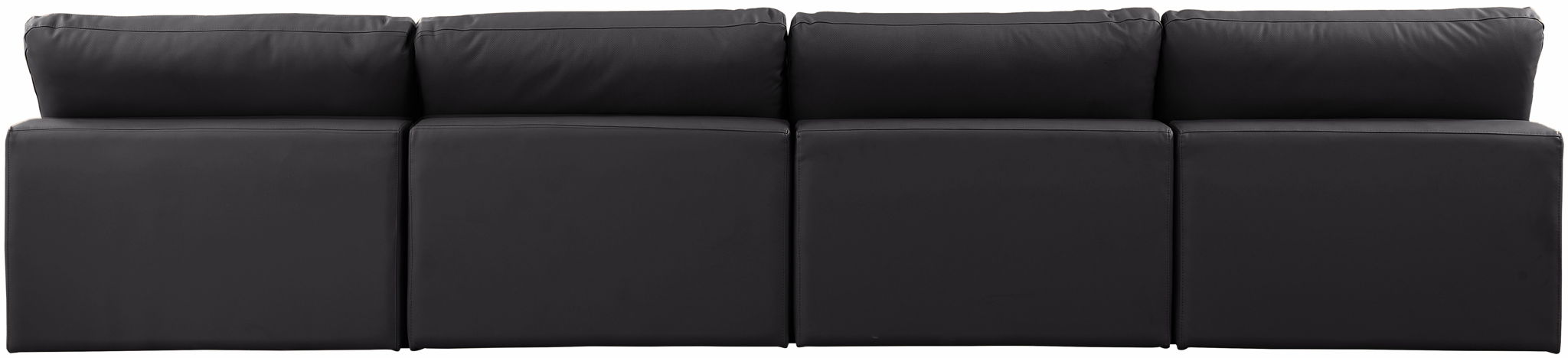 Comfy - Faux Leather Modular Armless Sofa 4 Seats