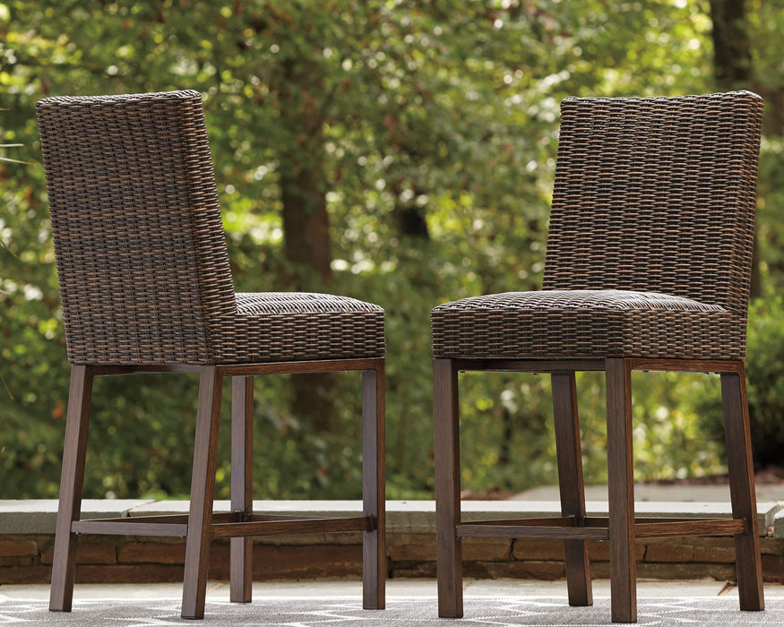 Paradise Trail - Barstool (Set of 2) - Medium Brown - Stylish Home Furniture