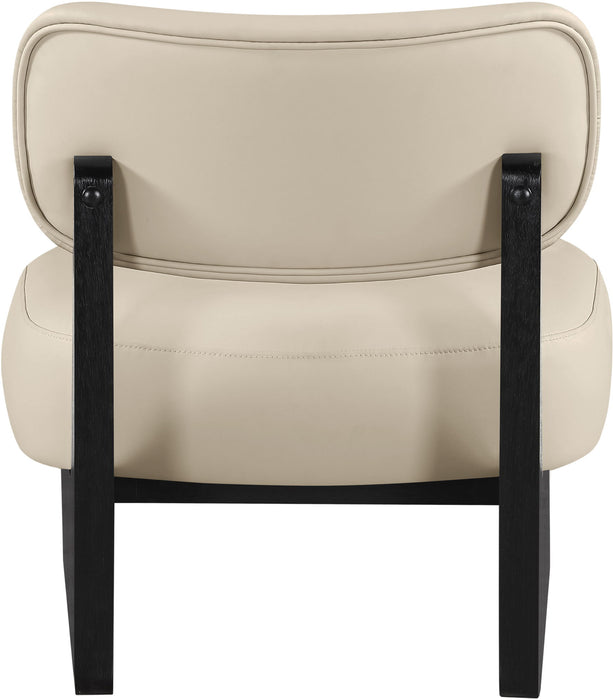 Vetra - Vegan Leather Upholstered Accent Chair With Black Base - Stylish Home Furniture