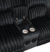 U161 - Corduroy Power LED Reclining Loveseat With Bluetooth Speaker - Black - Stylish Home Furniture
