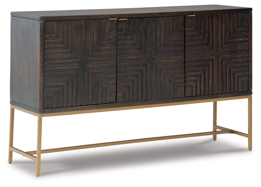 Elinmore - Accent Cabinet - Brown / Gold Finish - Stylish Home Furniture
