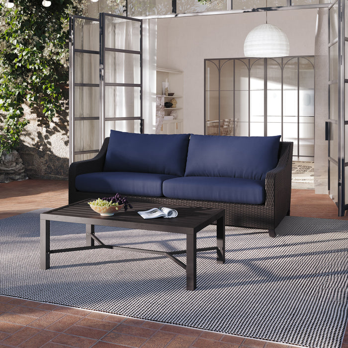 Skye - 2 Piece Sofa And Slat Top Coffee Table Set