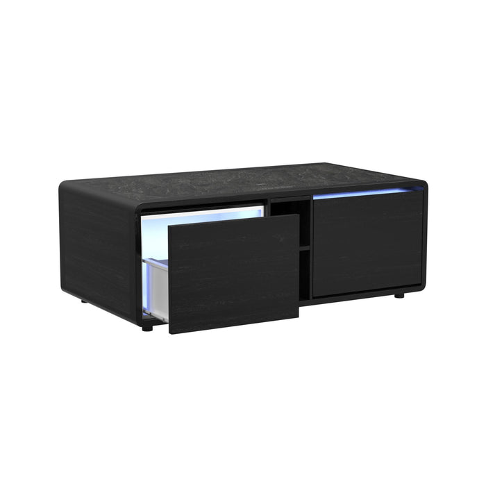 Halo - Smart Coffee Table With Fridge And Speaker - Black - Stylish Home Furniture
