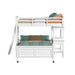 Hampton Kids - Loft Bed With Ladder And Desk With Speaker - Stylish Home Furniture