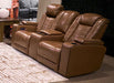 Gruaro - Power Reclining Loveseat With Console / Adjustable Headrest - Amber - Stylish Home Furniture