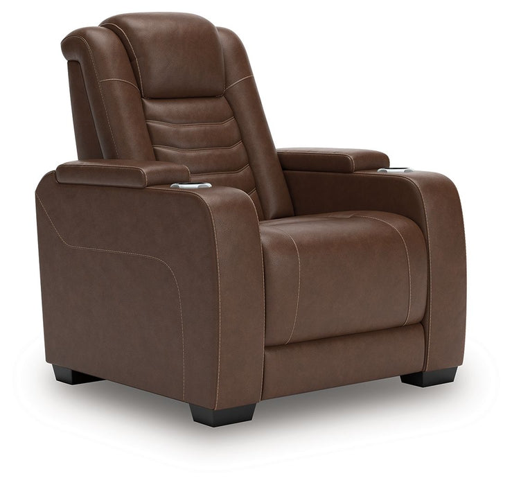 High Impact - Power Recliner / Adj Headrest - Tobacco - Stylish Home Furniture