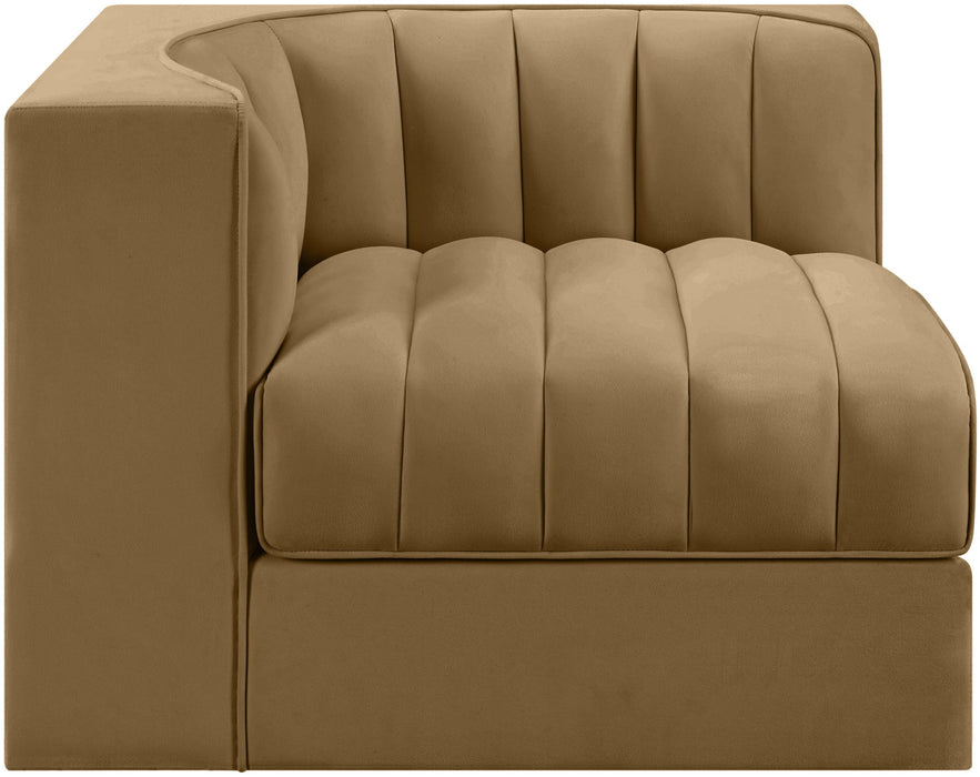 Rummi - Velvet Performance Fabric Upholstered Modular Corner Chair - Stylish Home Furniture